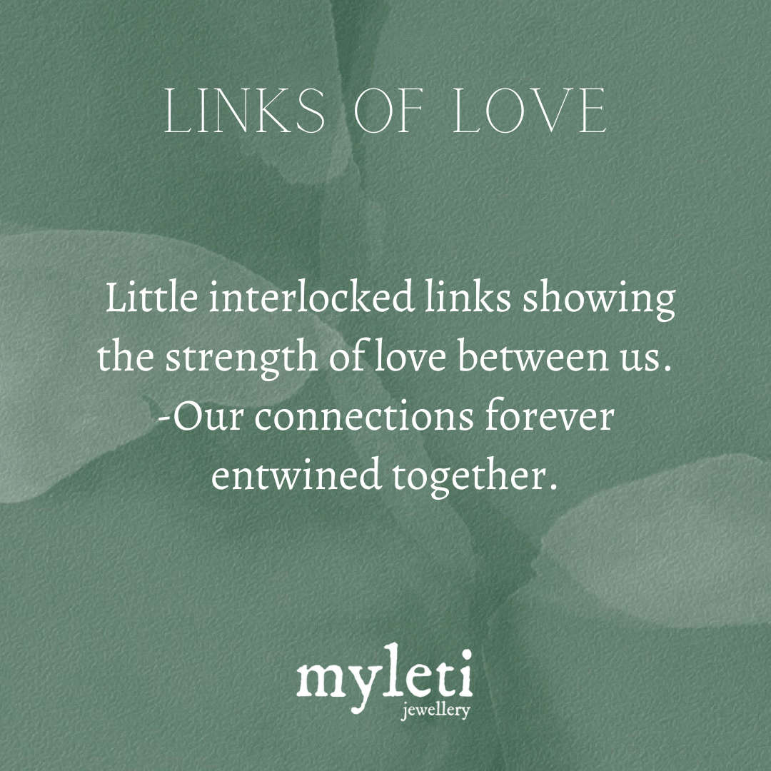Sterling Silver and Gold Vermeil Love Links Necklace - Myleti Jewellery