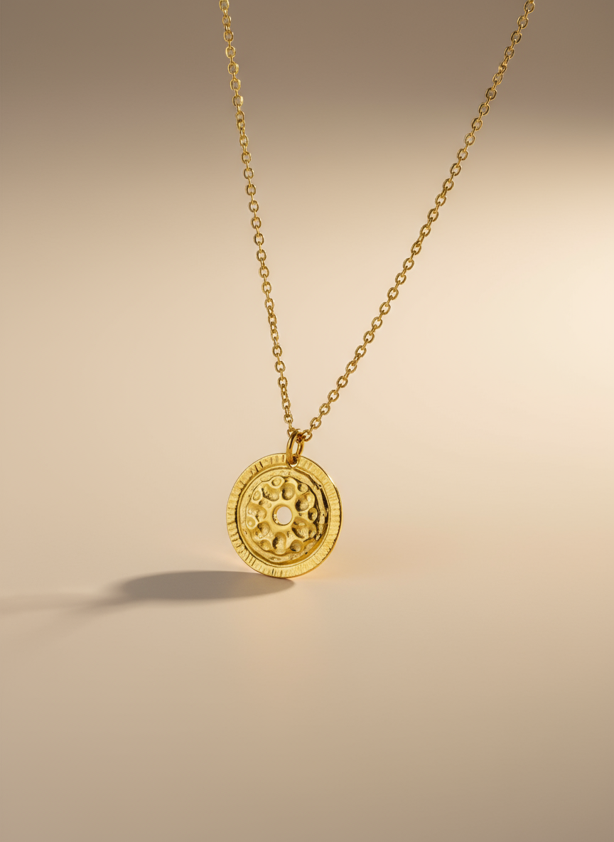 Gold Vermeil Ancient Coin Necklace