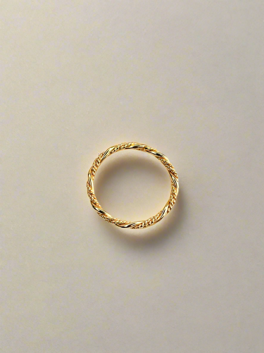 Gold Vermeil Double Twist Band Ring