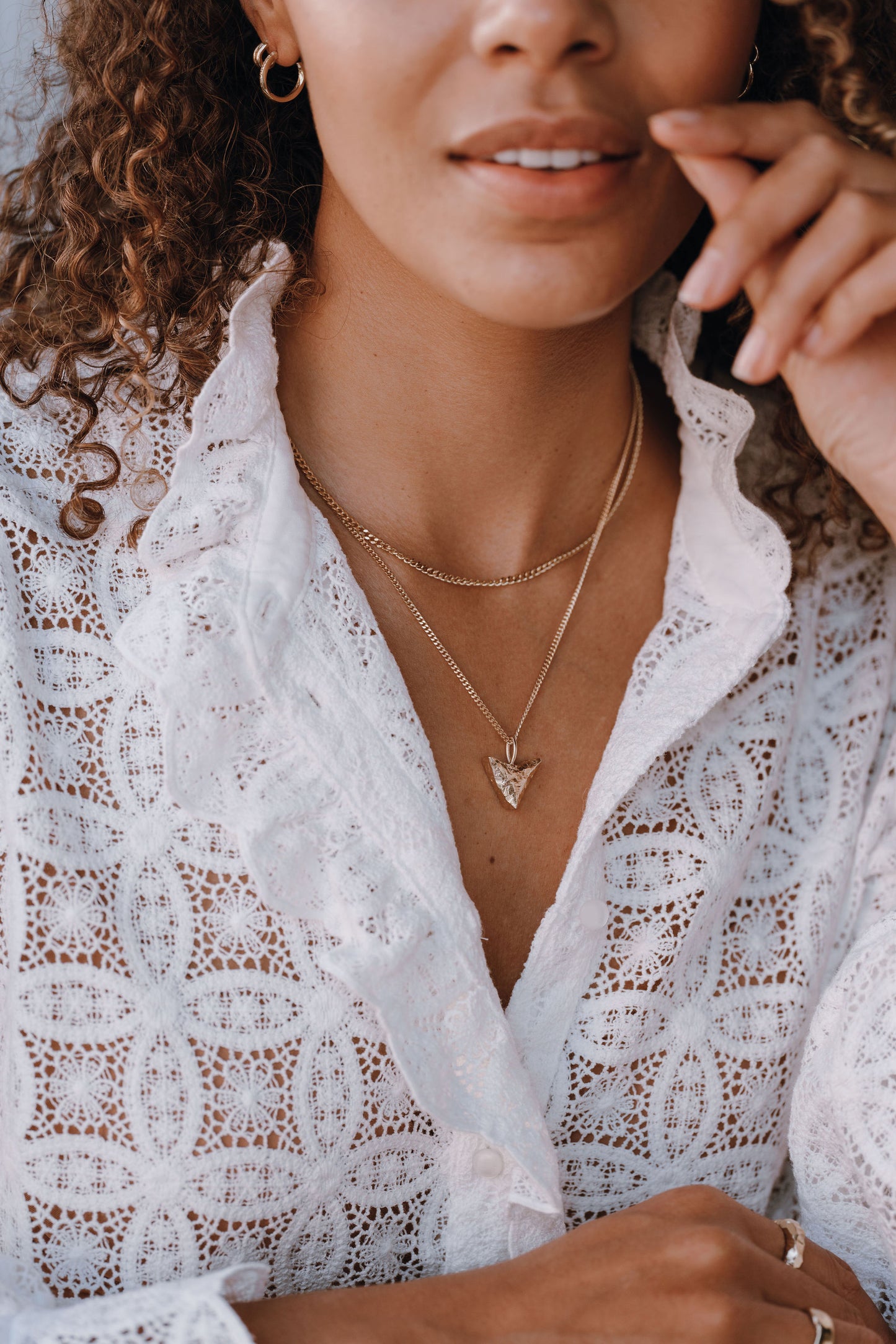 Gold Vermeil Take Aim Arrow Head Pendant Necklace