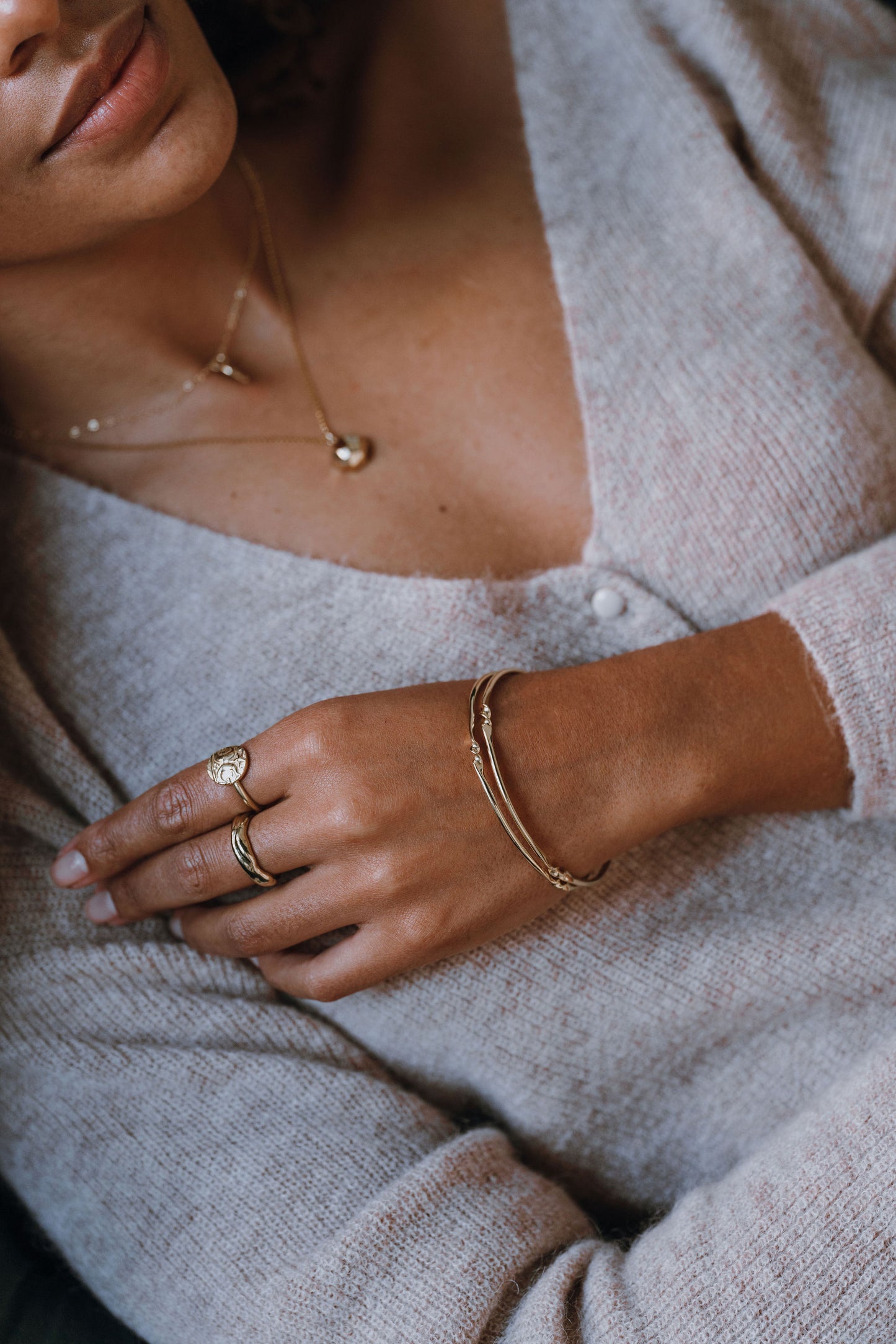 Gold Vermeil Twist Flow Bangle