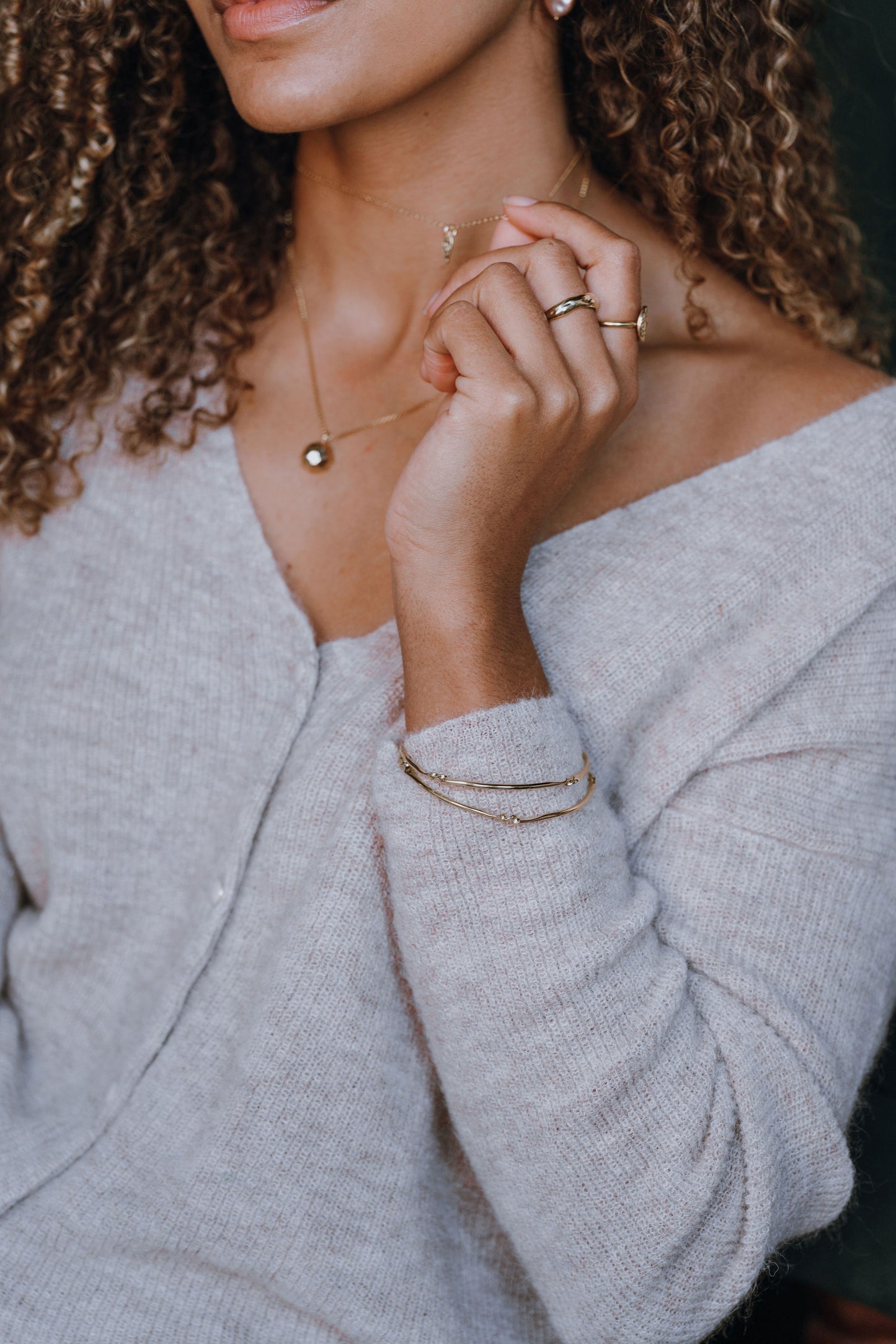 Gold Vermeil Twist Flow Bangle