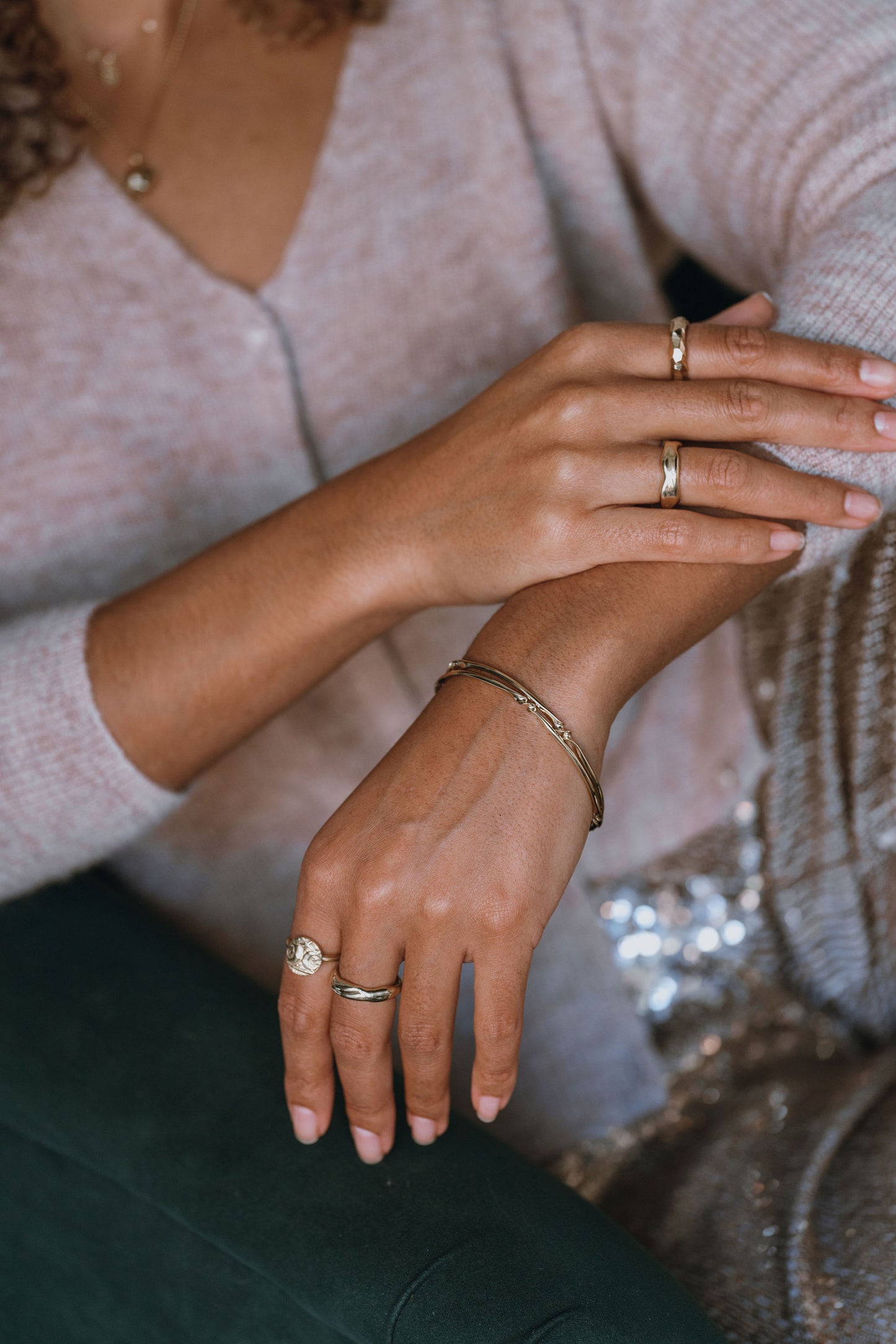 Gold Vermeil Twist Flow Bangle