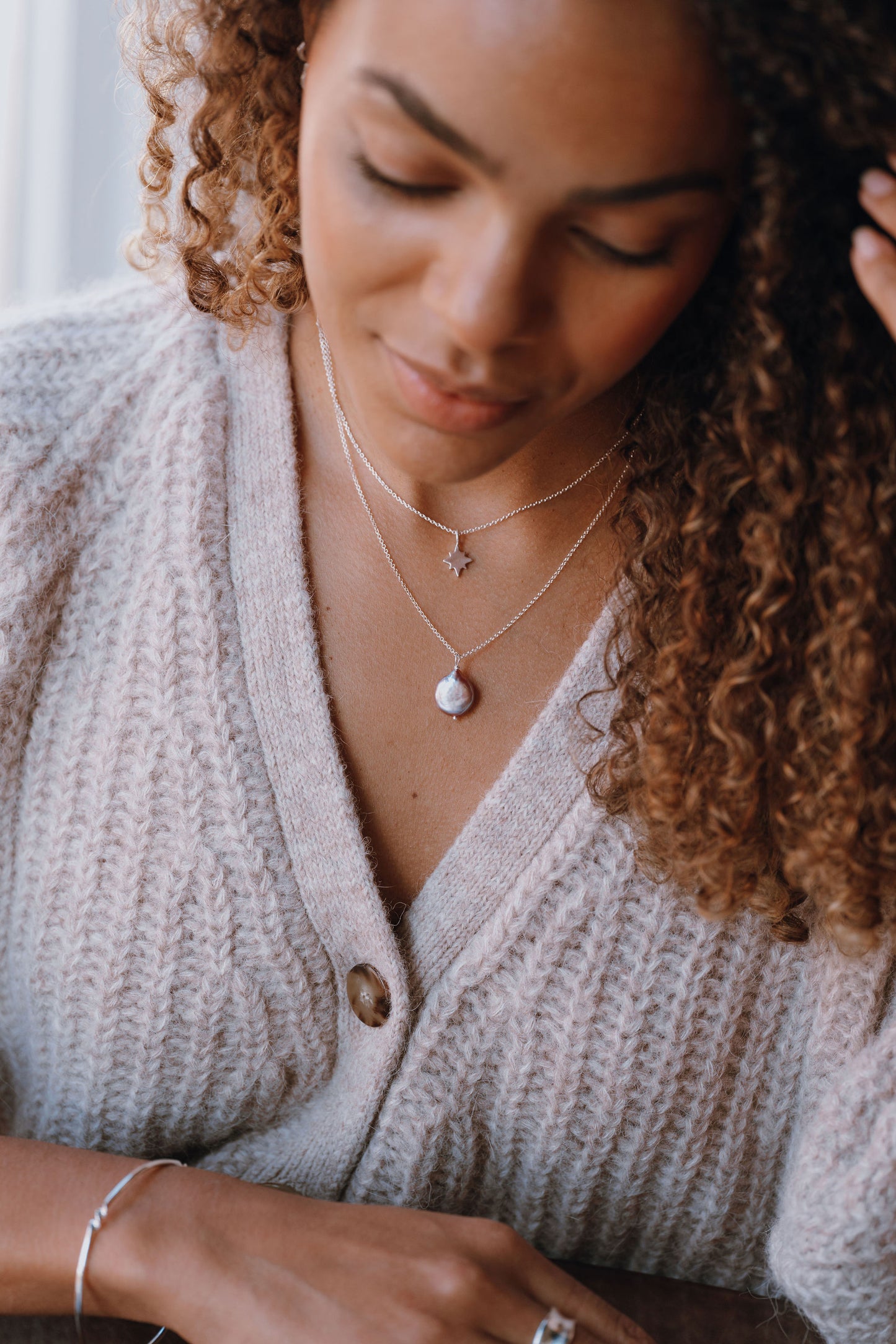 Sterling Silver Guiding North Star Pendant Necklace