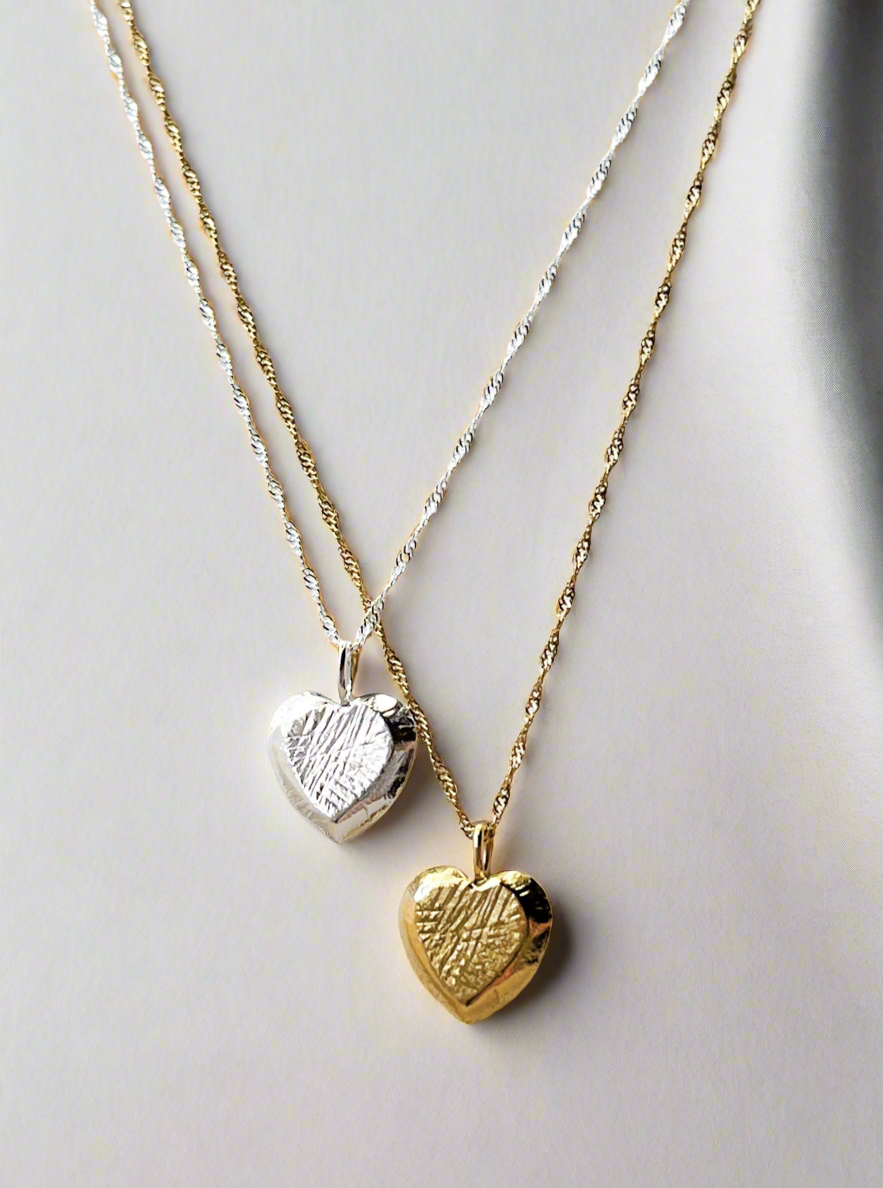 Gold Heart Pendant Necklace | Silver Vermeil Chain Necklace | orders 18ct Gold Vermeil Pendant Necklace | Gift for Her