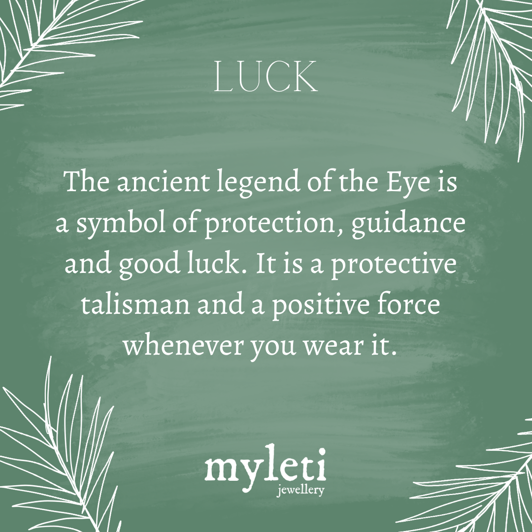 Gold Vermeil Ancient Eye Luck Coin Necklace