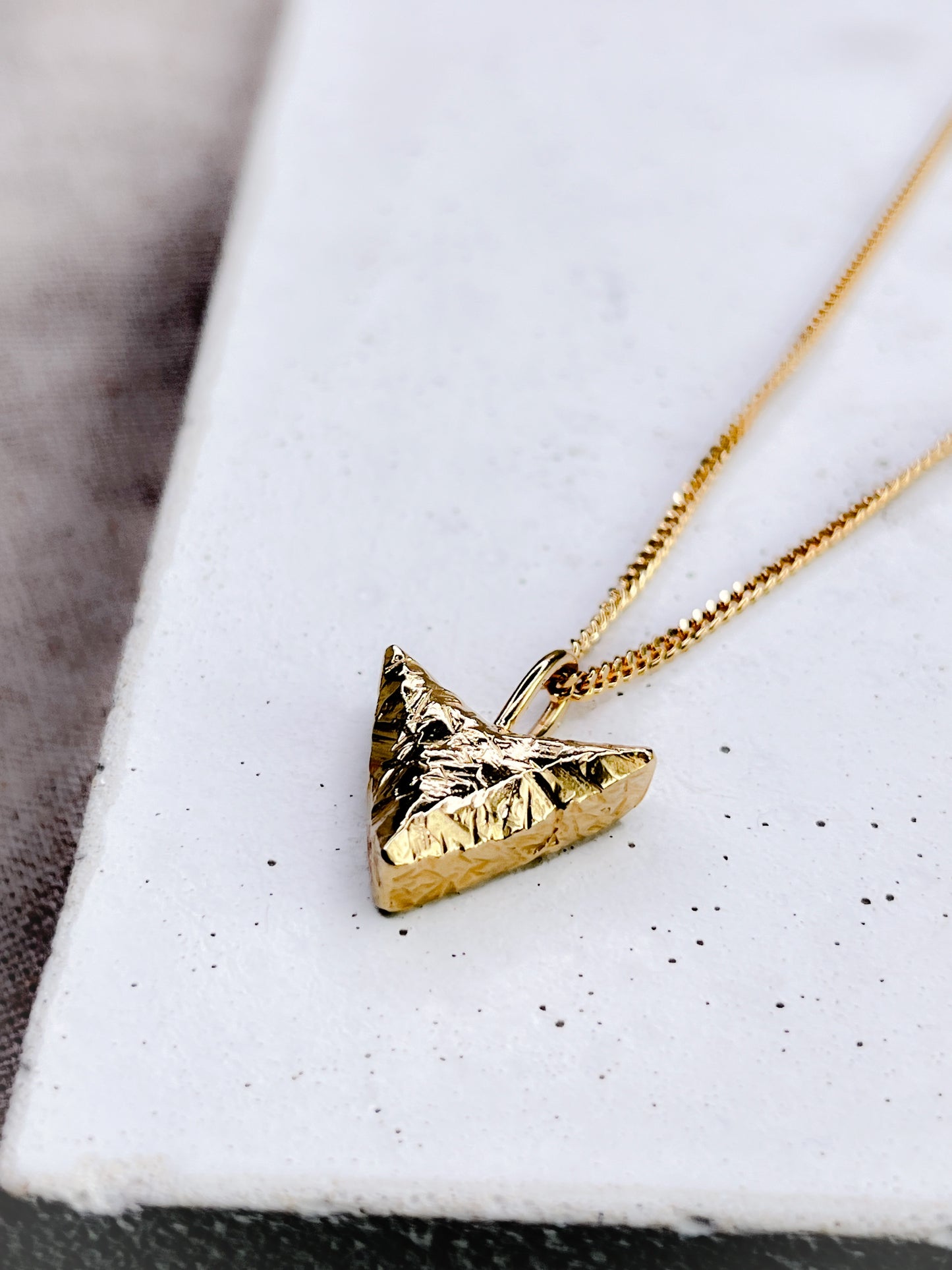 Gold Vermeil Take Aim Arrow Head Pendant Necklace