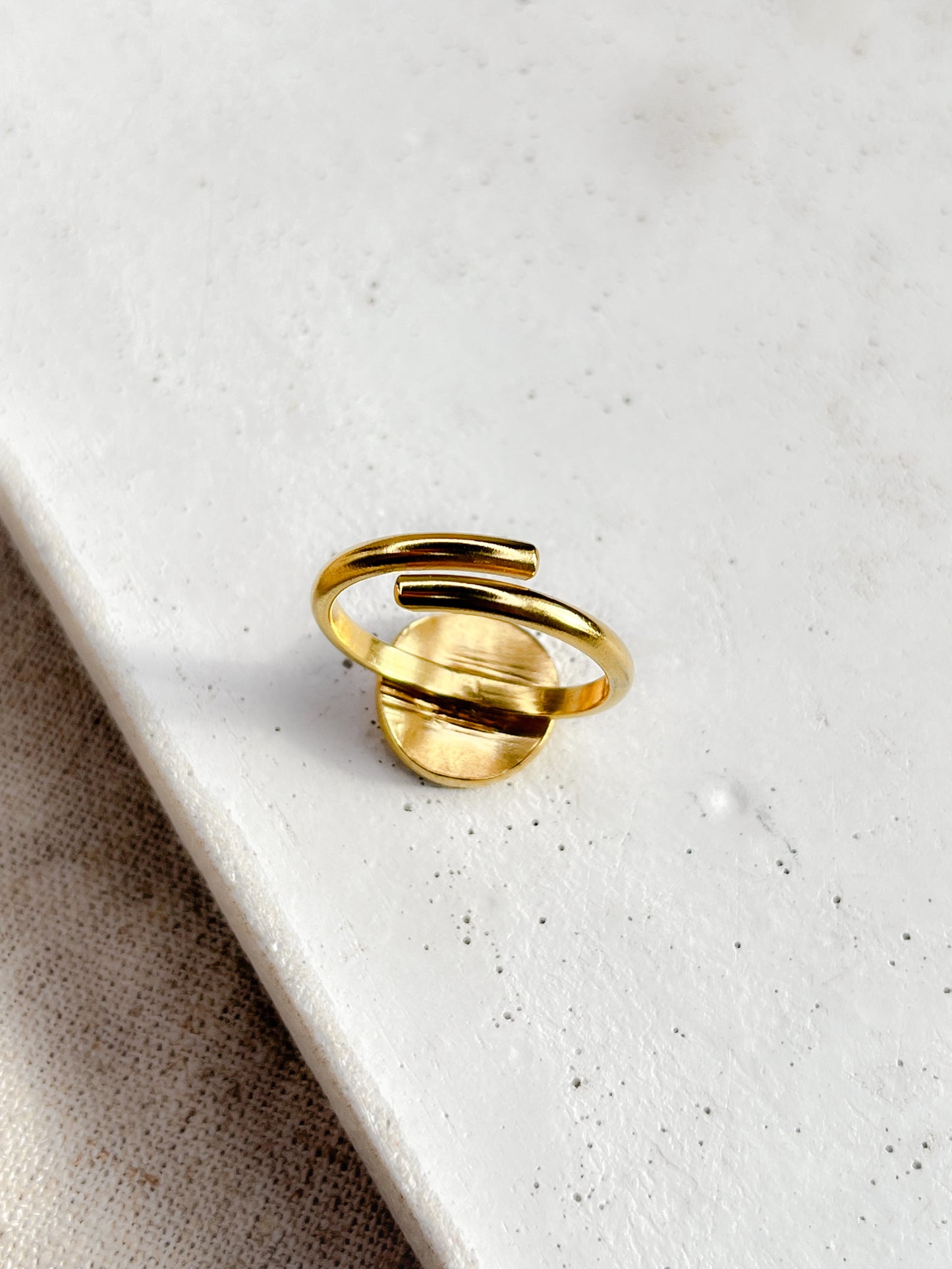 Gold Vermeil Adjustable Warrior Coin Ring