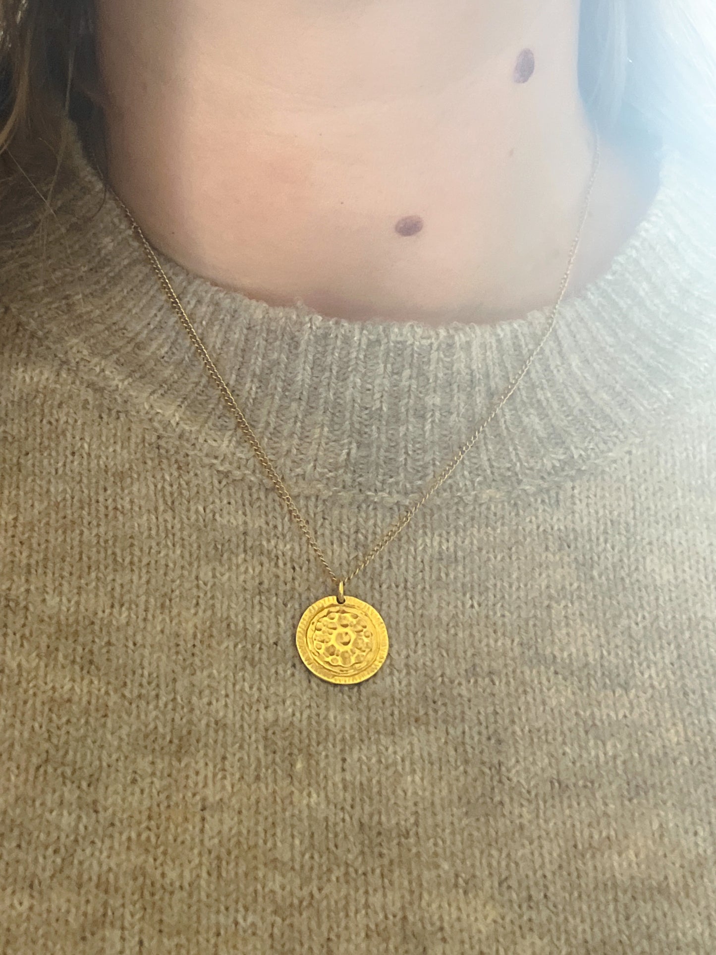 Gold Vermeil Ancient Coin Necklace