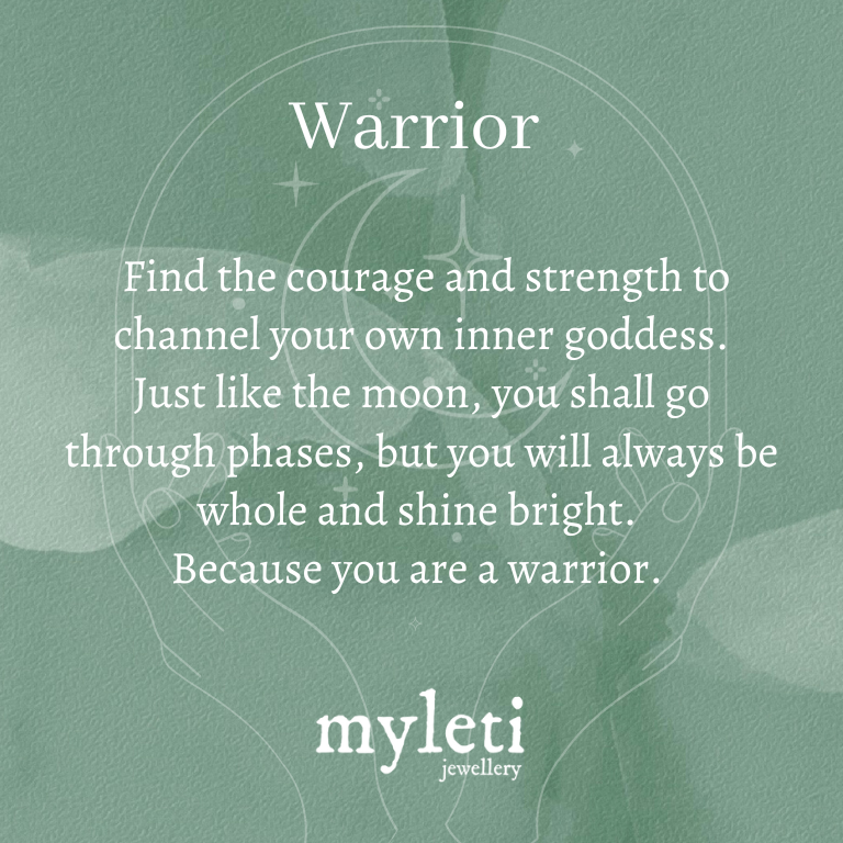 Sterling Silver & Gold Vermeil Warrior Coin Affirmation Necklace