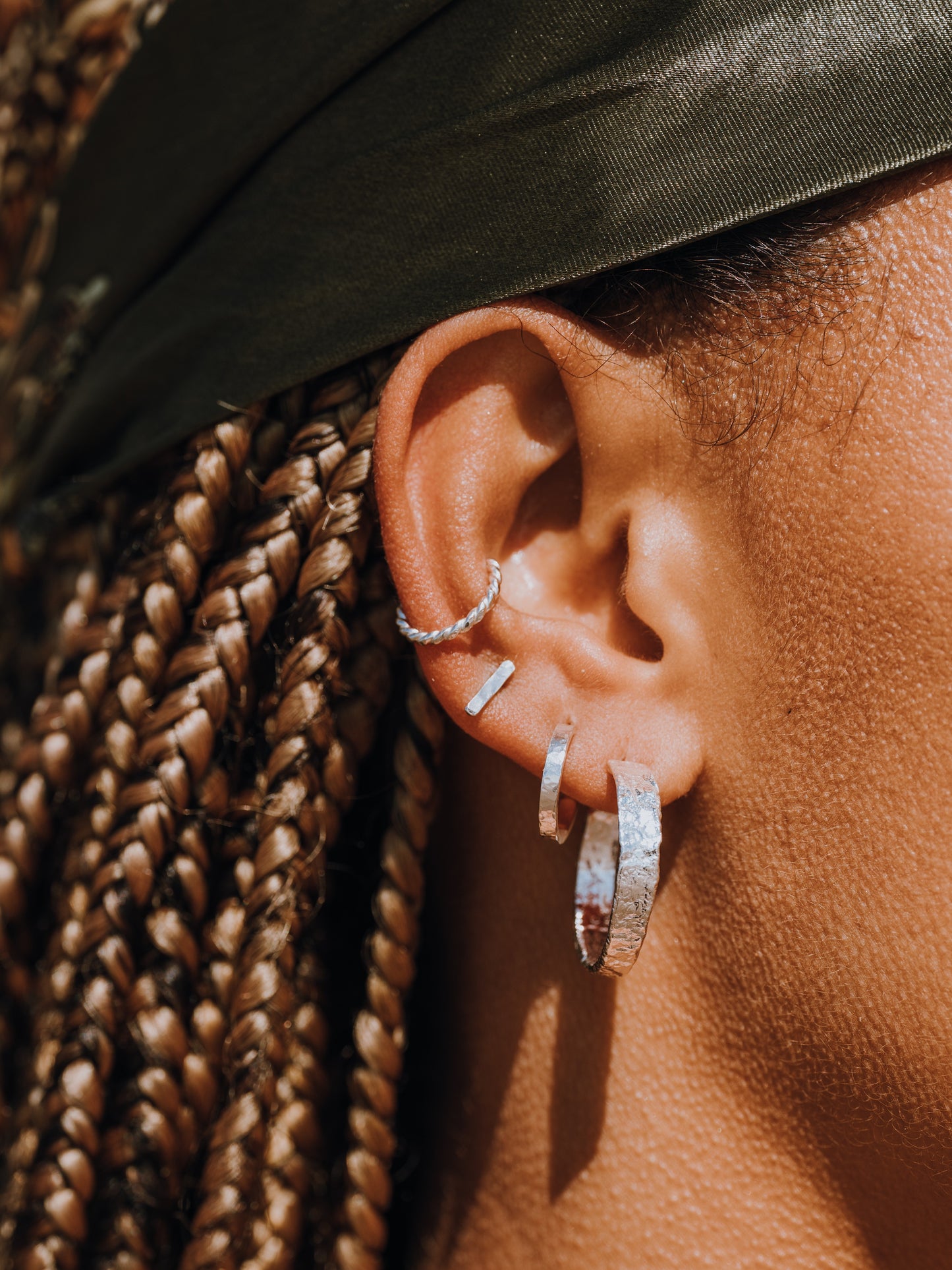 Handmade Mini Hoop and Bar Stud Set Earrings - Myleti Jewellery