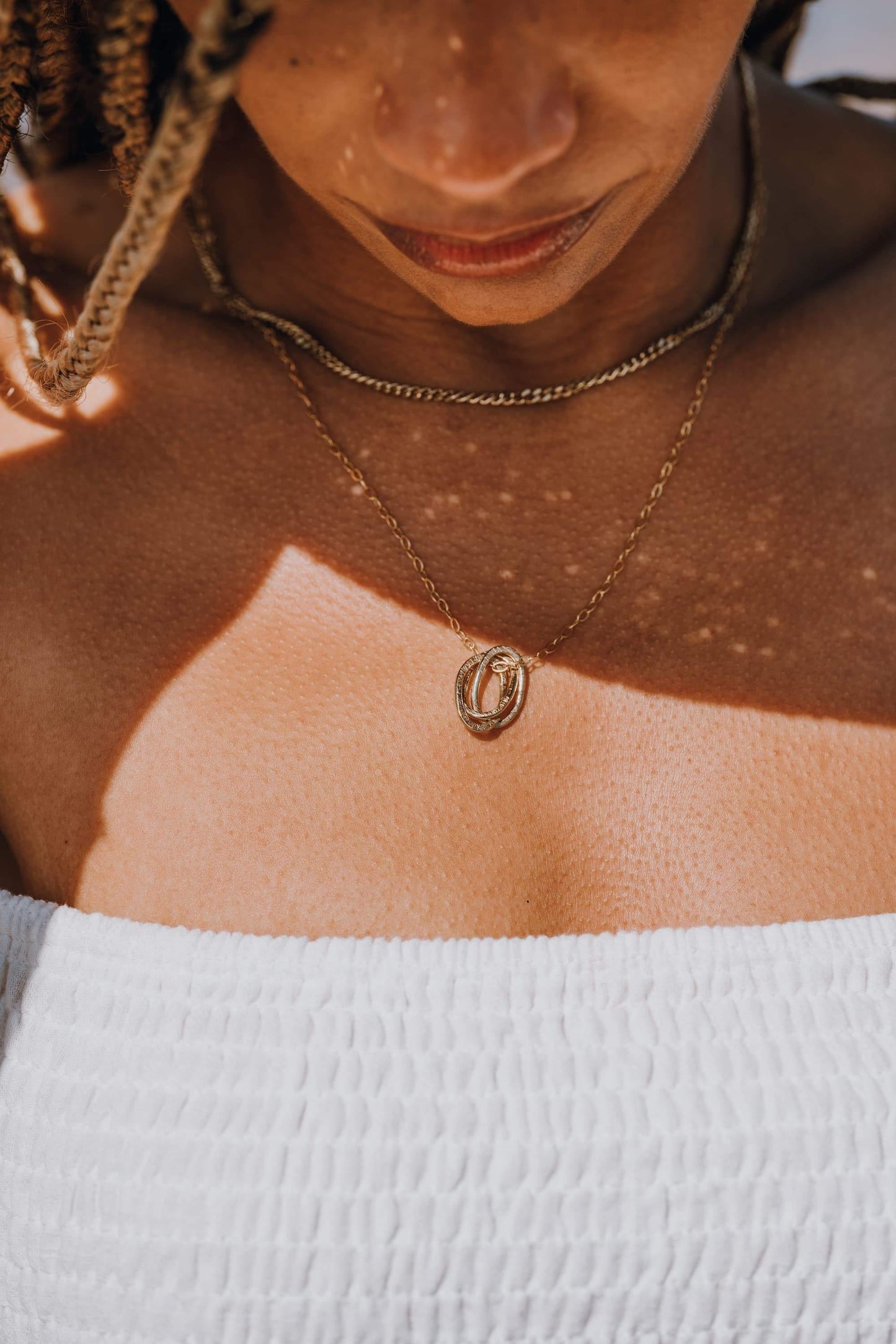 Eco Sterling Silver and Gold Vermeil Serenity Love Links Necklace - Myleti Jewellery