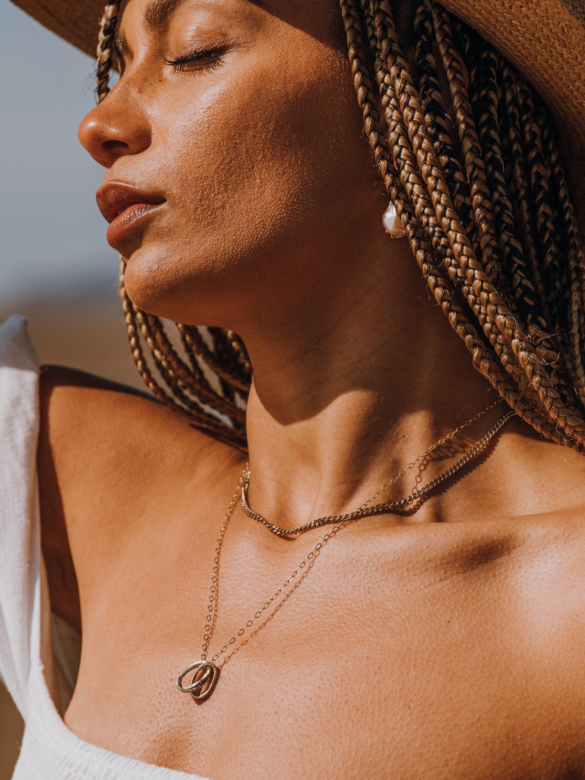 Eco Sterling Silver and Gold Vermeil Serenity Love Links Necklace - Myleti Jewellery