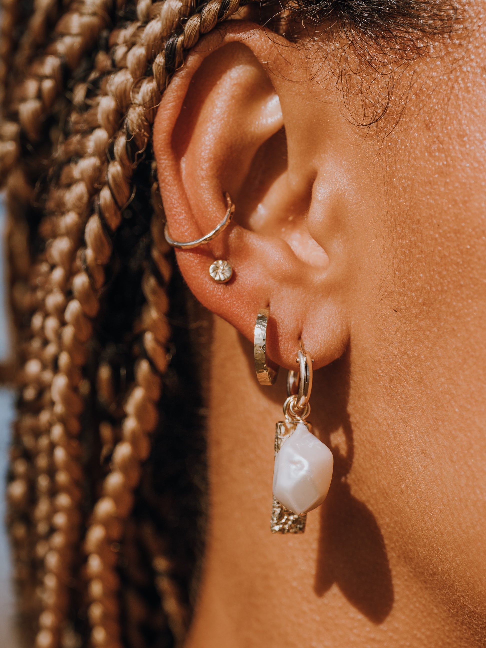 Handmade Mini Hoop and Bar Stud Set Earrings - Myleti Jewellery