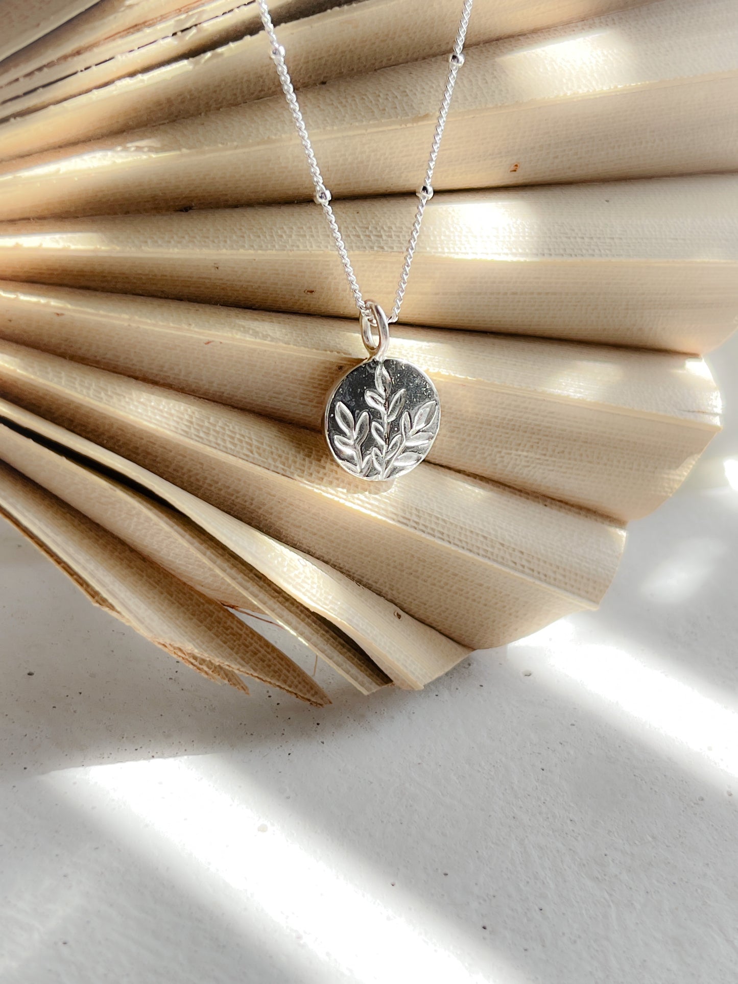 Sterling Silver & Gold Vermeil Bloom Coin Affirmation Necklace