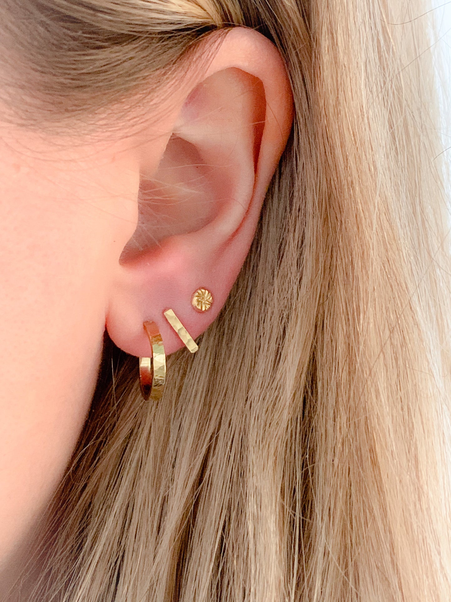 Handmade Mini Hoop and Bar Stud Set Earrings - Myleti Jewellery