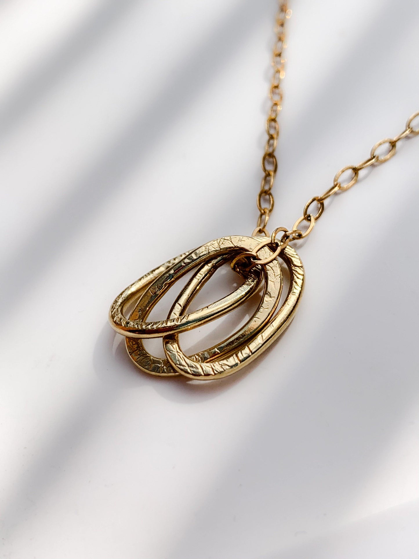Eco Sterling Silver and Gold Vermeil Serenity Love Links Necklace - Myleti Jewellery