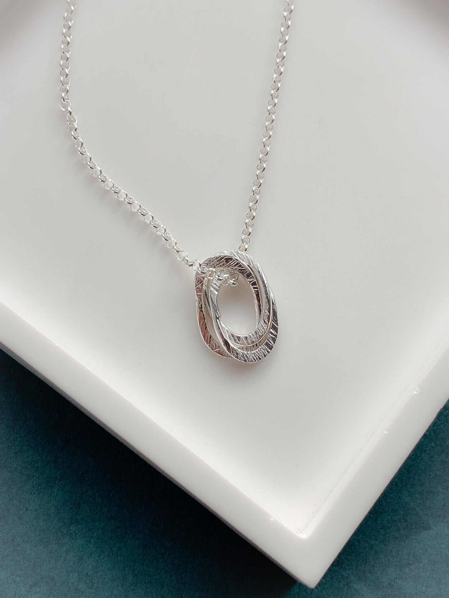 Eco Sterling Silver and Gold Vermeil Serenity Love Links Necklace - Myleti Jewellery