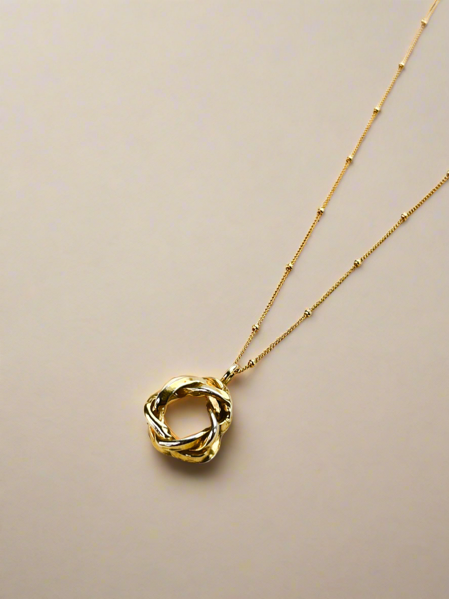 Gold Vermeil Entwine Knot Necklace