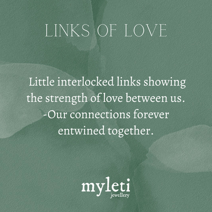 Sterling Silver and Gold Vermeil Love Links Necklace - Myleti Jewellery