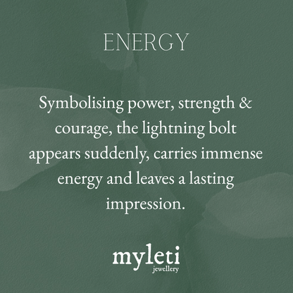 Sterling Silver & Gold Vermeil Lightning Bolt Charm Pendant - Myleti Jewellery