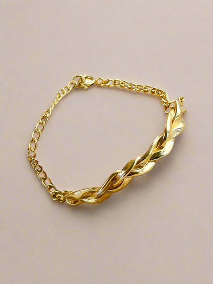 Gold Vermeil Entwine Plaited Bracelet - Myleti Jewellery