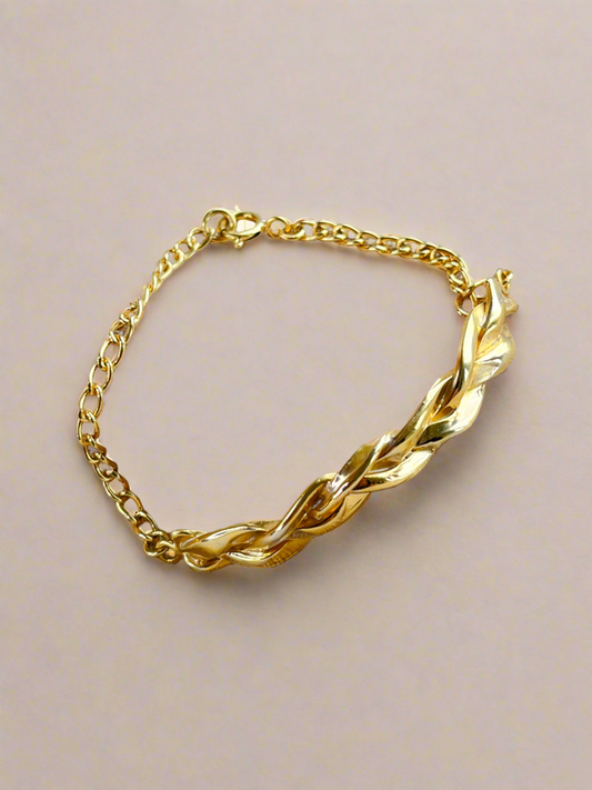 Gold Vermeil Entwine Plaited Bracelet