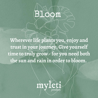 Sterling Silver & Gold Vermeil Bloom Coin Affirmation Necklace - Myleti Jewellery