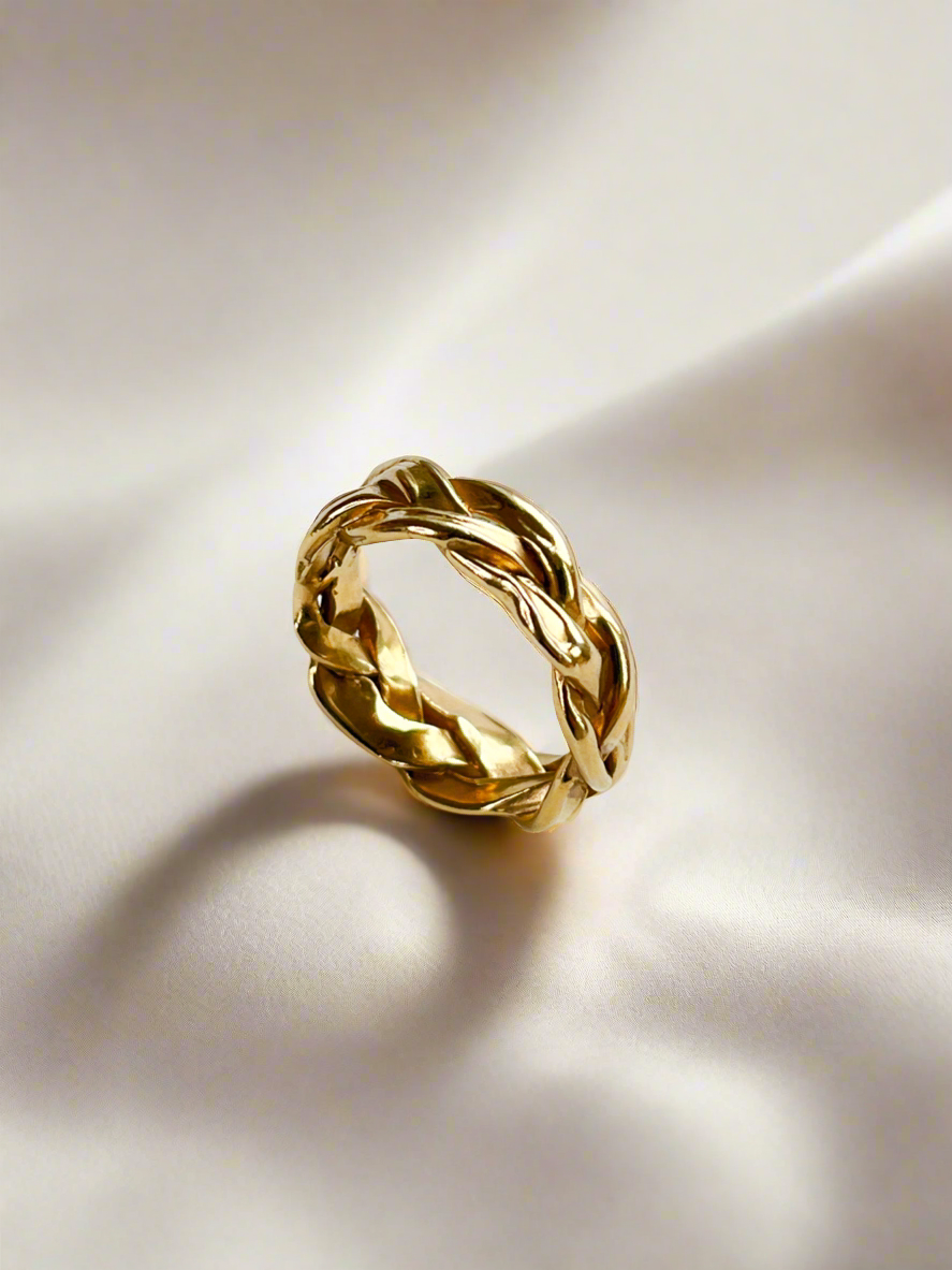 Gold Vermeil Entwine Plaited Ring