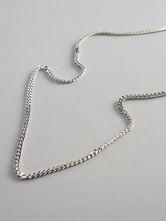 Sterling Silver Chunky Curb Layering Chain