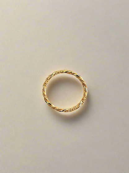 Gold Vermeil Double Twist Band Ring - Myleti Jewellery
