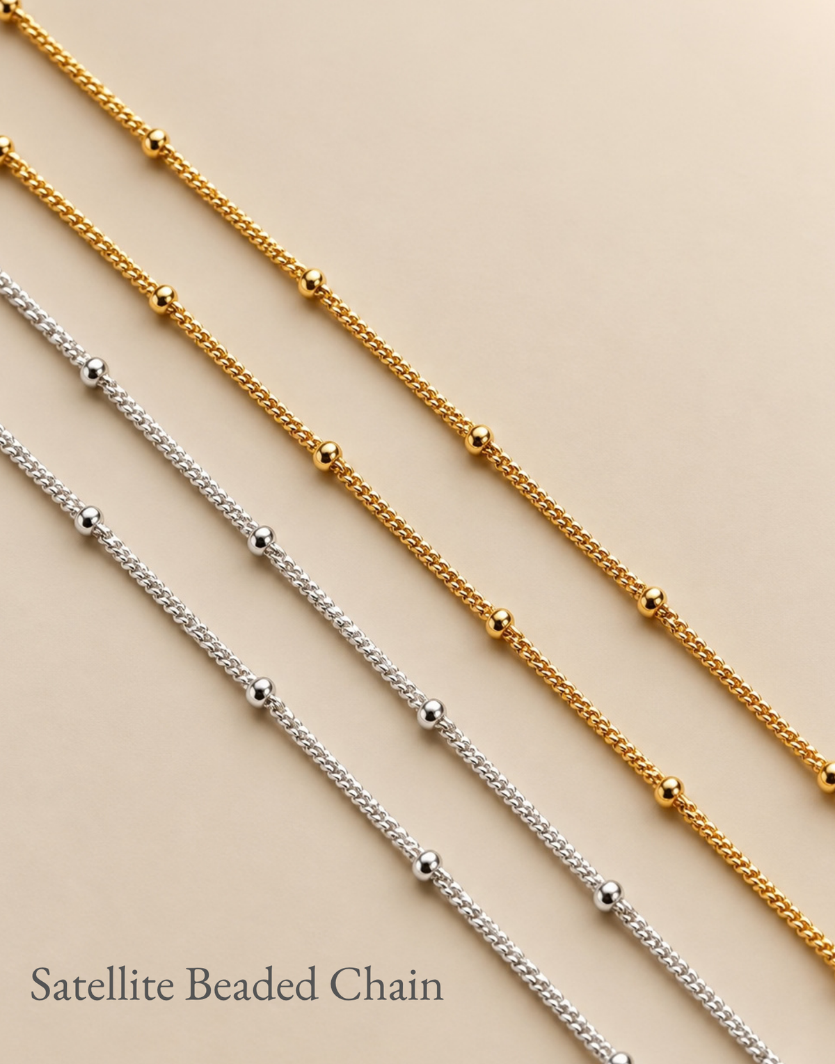Silver & Gold Fine Chain Necklace