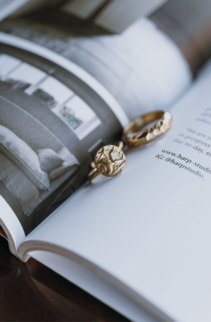 Gold Vermeil Adjustable Warrior Coin Ring - Myleti Jewellery