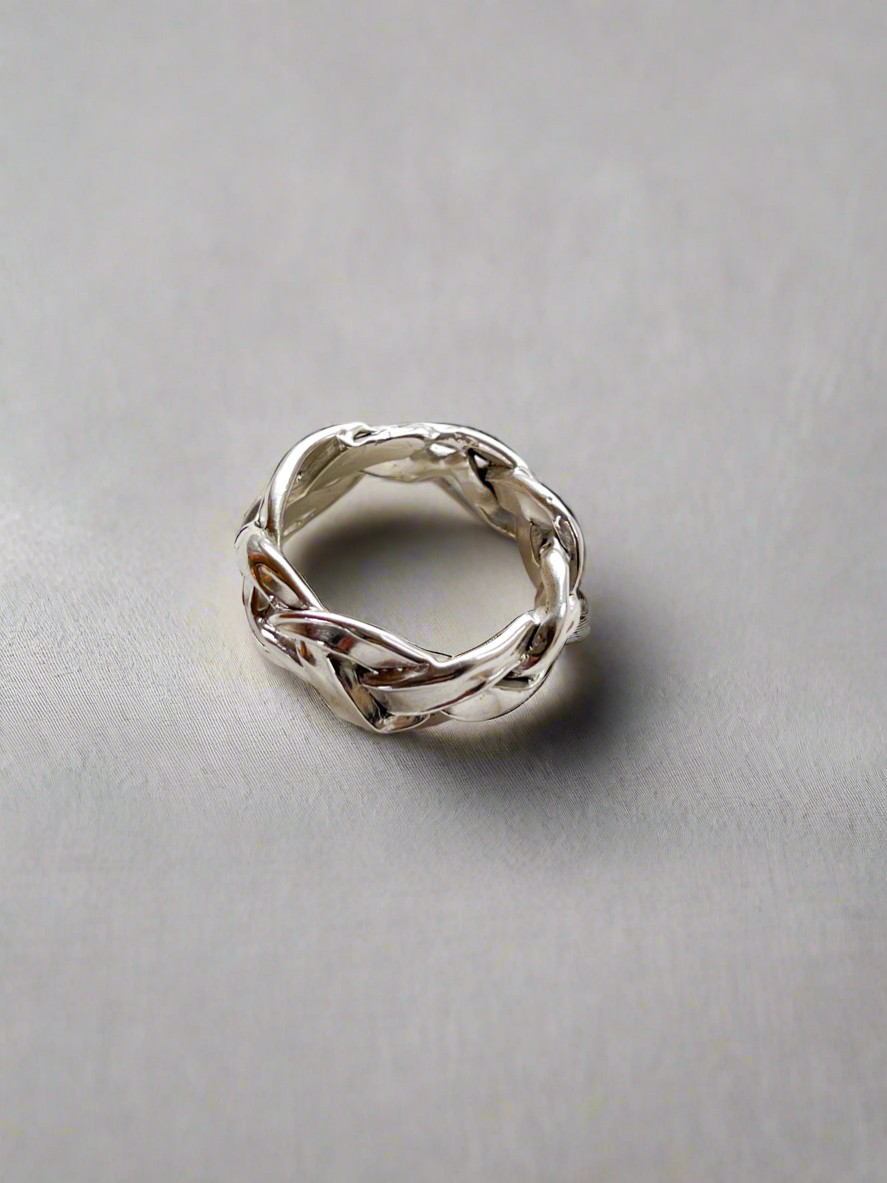 Sterling Silver Entwine Plaited Ring