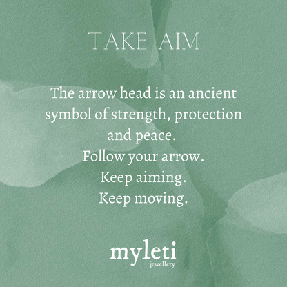 Gold Vermeil Take Aim Arrow Head Pendant Necklace - Myleti Jewellery