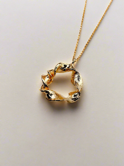 Gold Vermeil Flow Twist Pendant Necklace - Myleti Jewellery