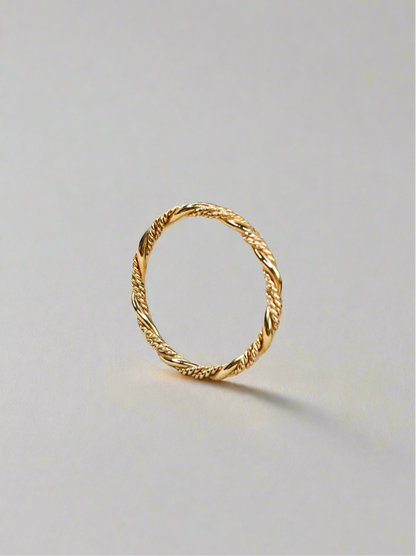 Gold Vermeil Double Twist Band Ring - Myleti Jewellery