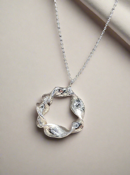 Sterling Silver Flow Twist Pendant Necklace - Myleti Jewellery
