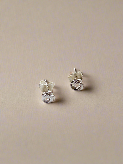Sterling Silver Entwine Knot Stud Earrings - Myleti Jewellery
