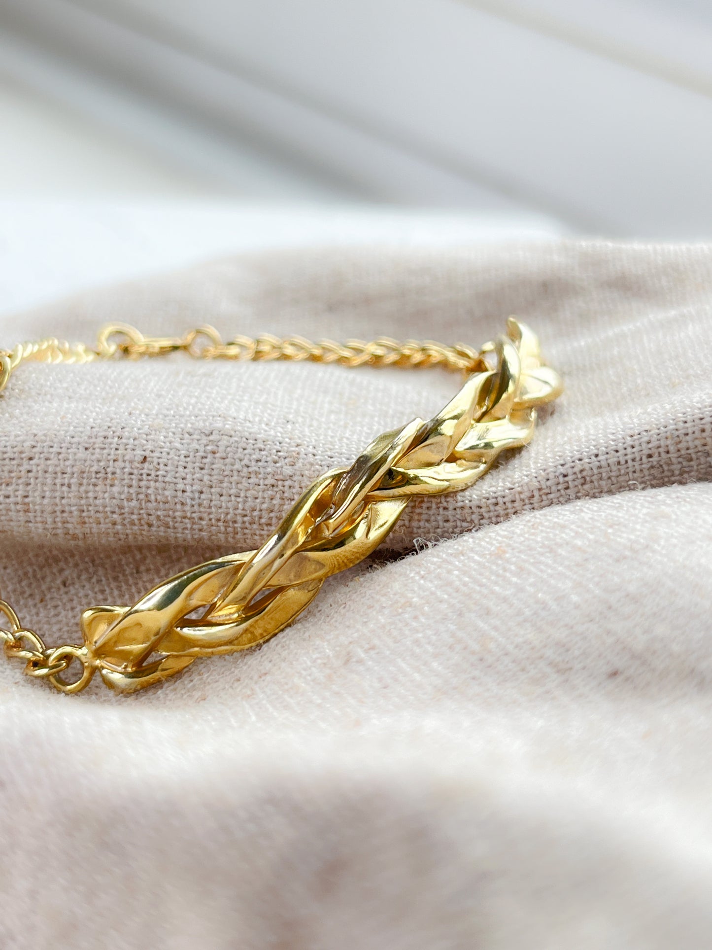 Gold Vermeil Entwine Plaited Bracelet