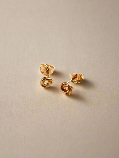 Gold Vermeil Entwine Knot Stud Earrings - Myleti Jewellery