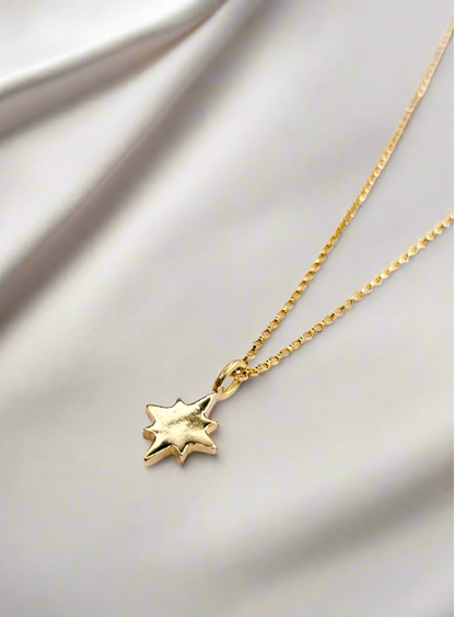 Gold Vermeil Guiding North Star Pendant Necklace - Myleti Jewellery