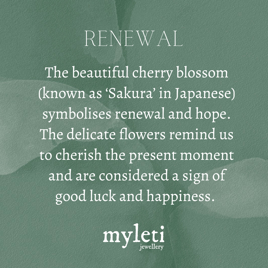 Large Sterling Silver Sakura Blossom Necklace