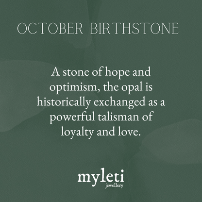 Sterling Silver & Gold Vermeil October Birthstone Necklace