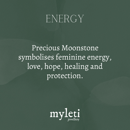Sterling Silver & Gold Vermeil Moonstone Charm