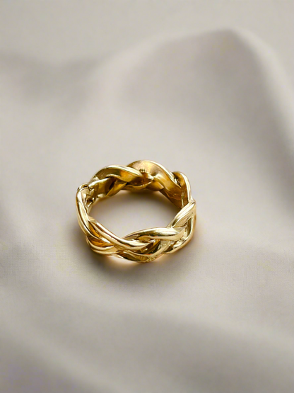Gold Vermeil Entwine Plaited Ring - Myleti Jewellery