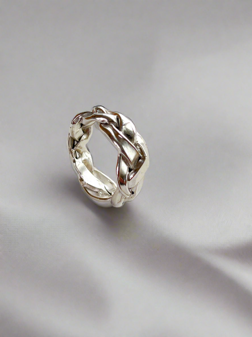 Sterling Silver Entwine Plaited Ring