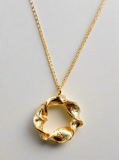 Gold Vermeil Flow Twist Pendant Necklace - Myleti Jewellery