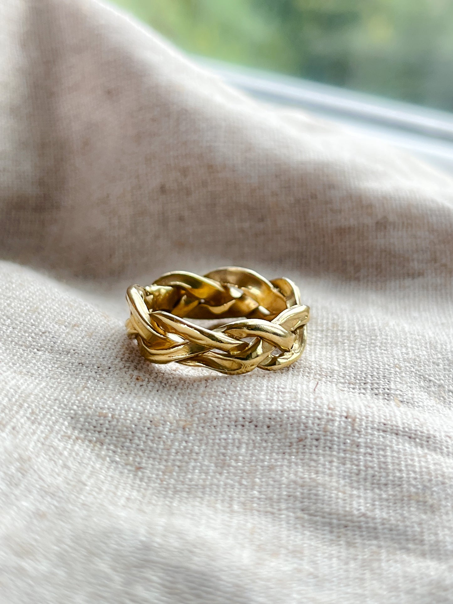 Gold Vermeil Entwine Plaited Ring