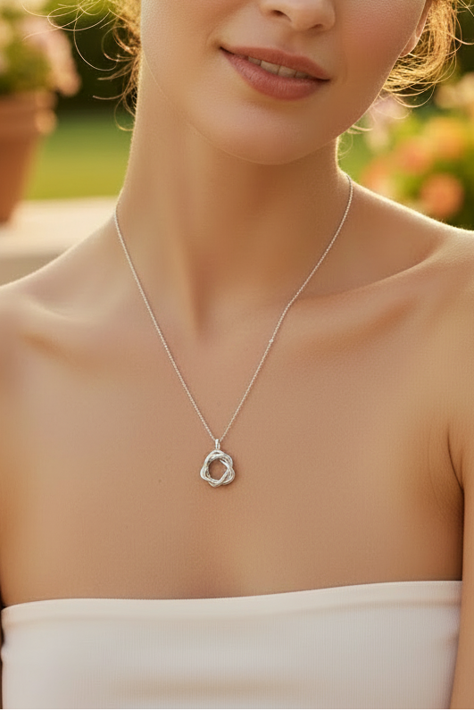 Sterling Silver Entwine Knot Necklace - Myleti Jewellery